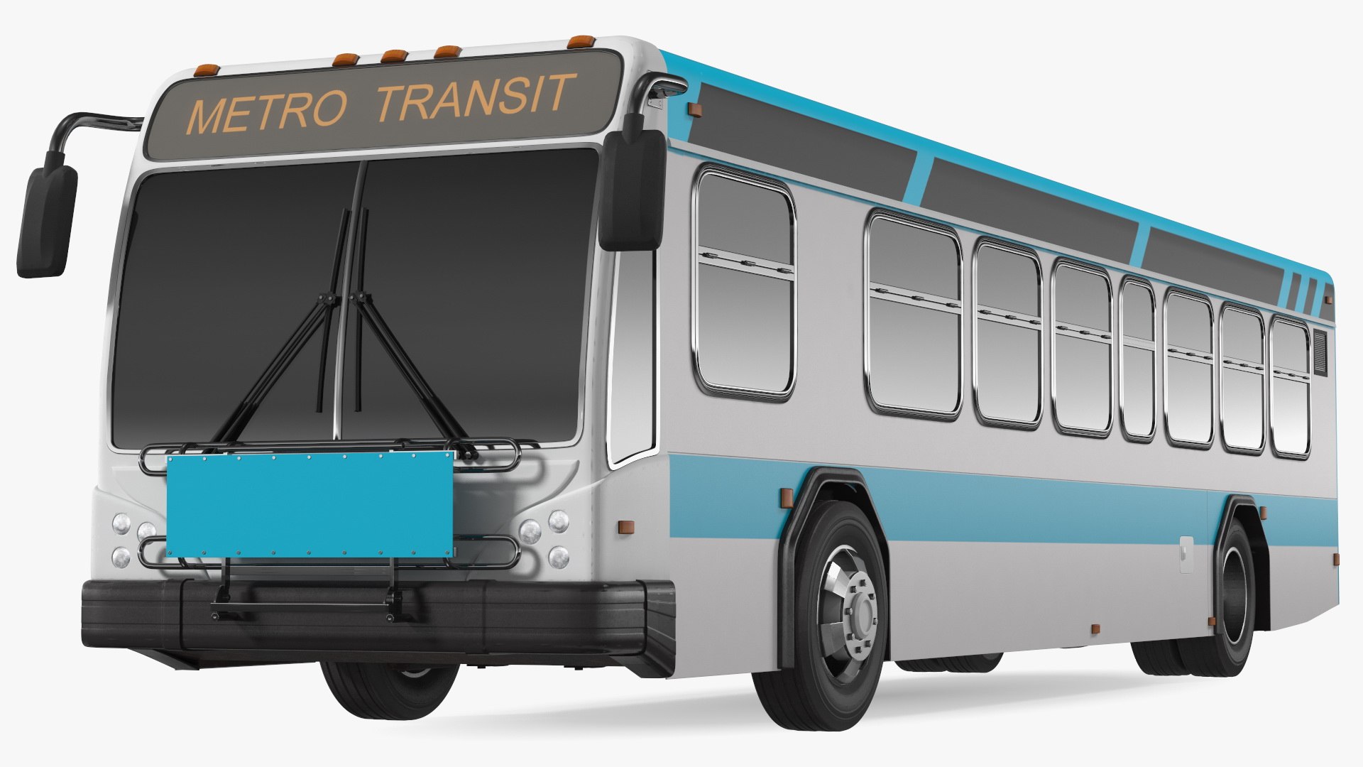 Metro Transit Bus Exterior Only 3D model preview