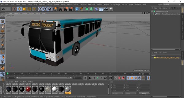 3D Metro Transit Bus Exterior Only - TurboSquid 1767101