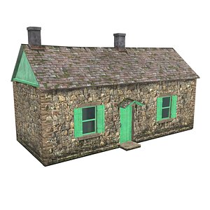 Old stone cottage 3D model
