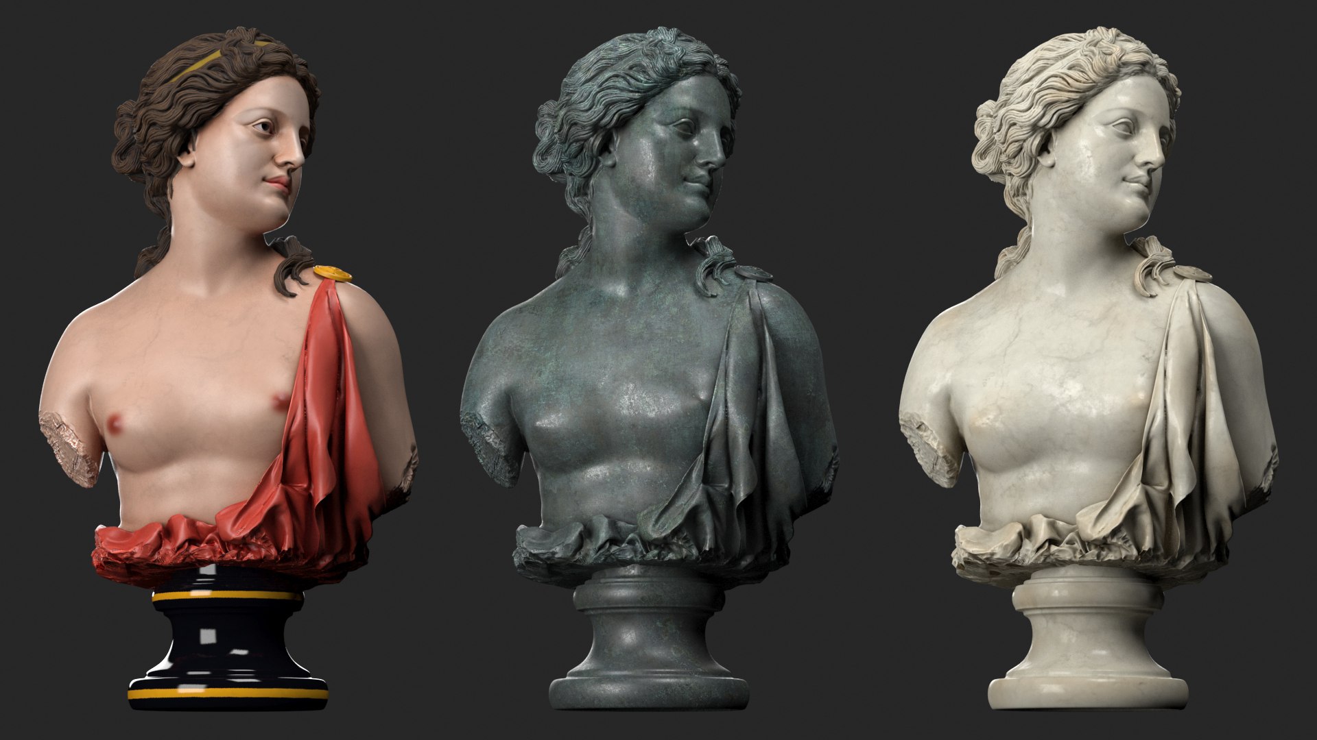 3D Classical Bust Collection Model - TurboSquid 1892765