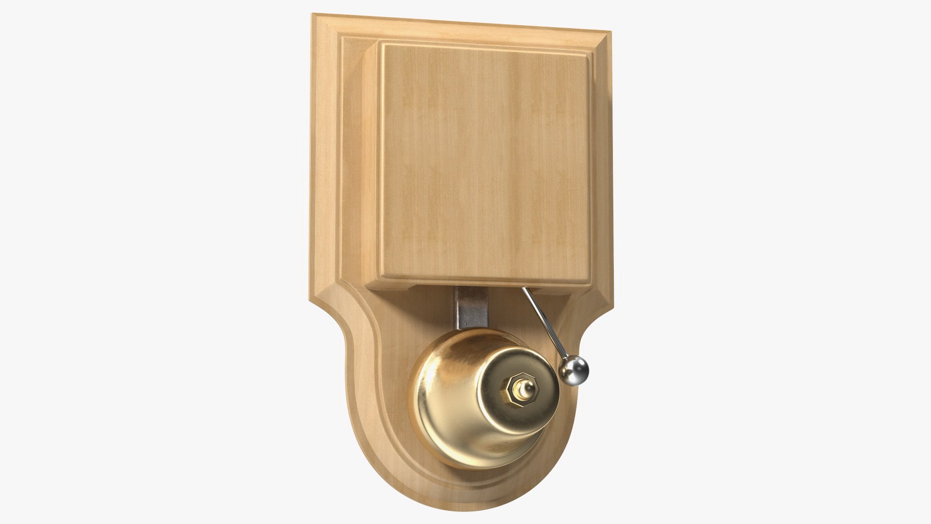 Wired Wall Mounted Retro Striker Doorbell 3D model preview
