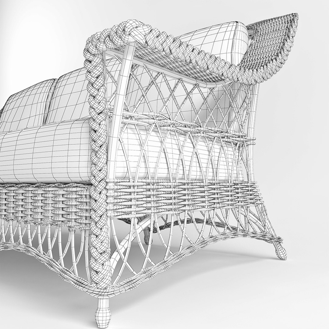 3d Wicker Sofa