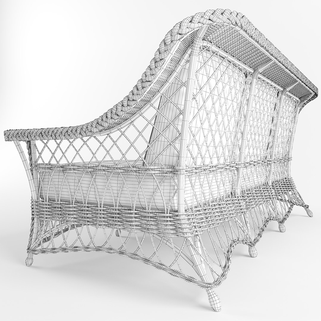 3d Wicker Sofa