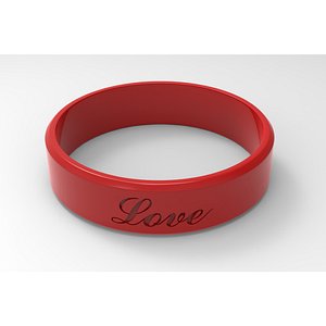 3D model Love Ring Red