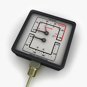water steam pressure gauge 3ds