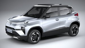 3D Tata Punch ev 2024 model