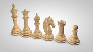 3D wooden chess rook - TurboSquid 1344676