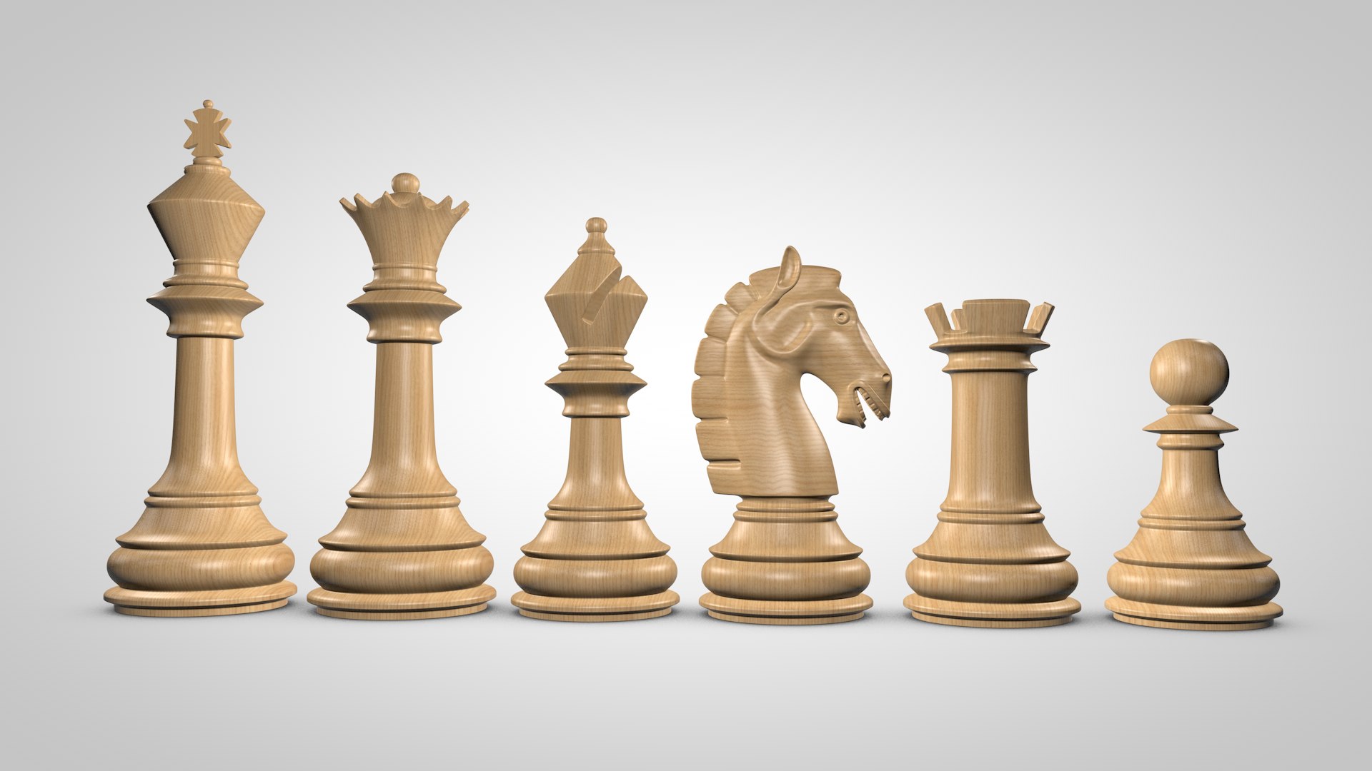 Titans of Chess for render export mockup various materials free 3D model