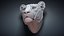 Lioness Head Sculpture Stylized