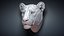Lioness Head Sculpture Stylized