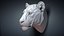 Lioness Head Sculpture Stylized