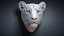 Lioness Head Sculpture Stylized