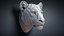 Lioness Head Sculpture Stylized