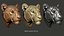Lioness Head Sculpture Stylized
