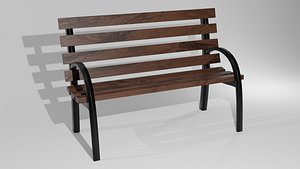 3D wood bench