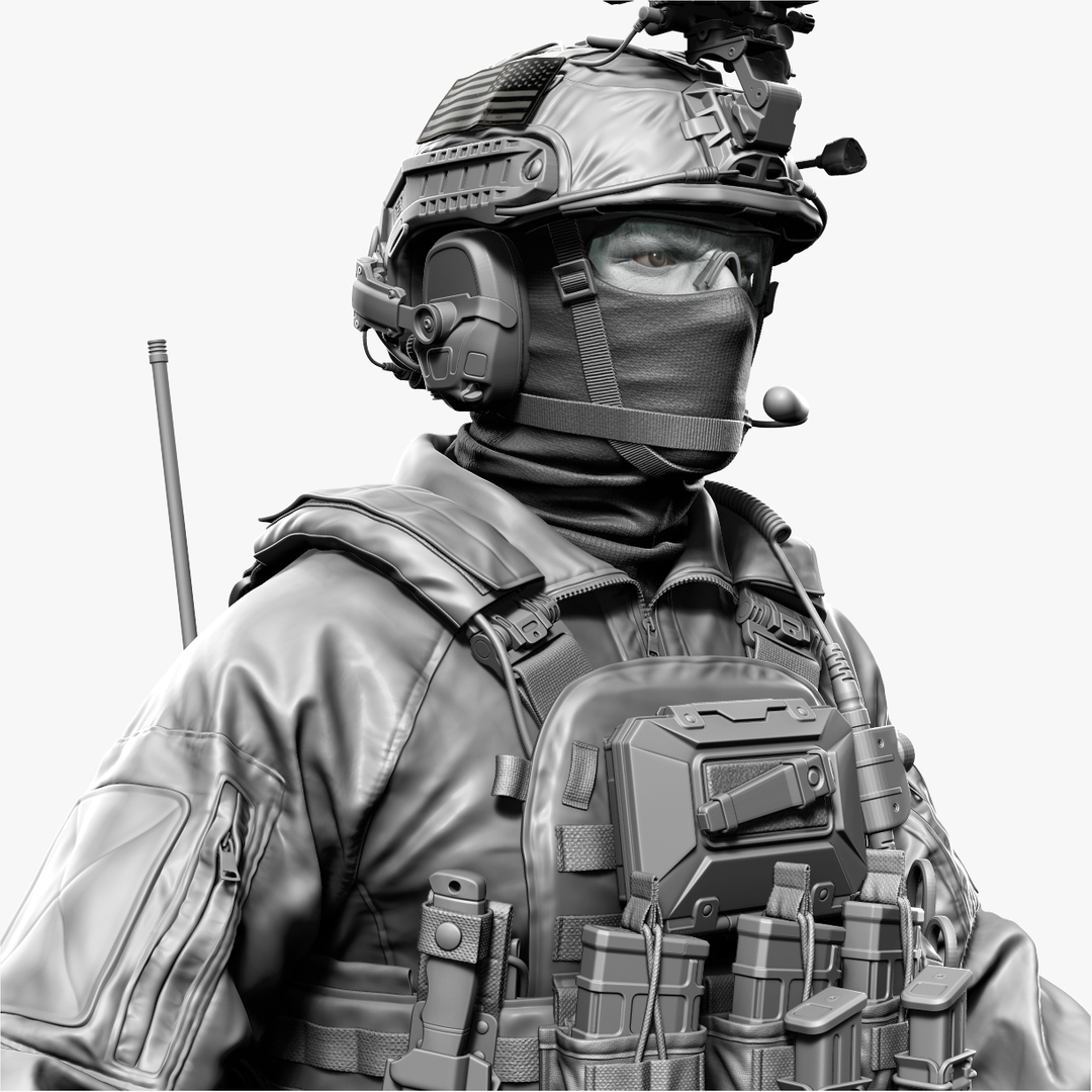 modelo 3d Soldado militar de la fuerza especial Zbrush - TurboSquid 1831935