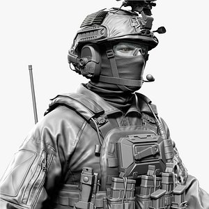 Military Special Force Soldier Zbrush