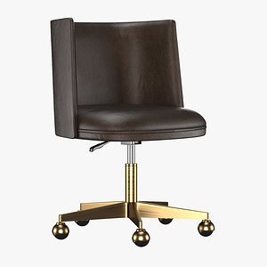 3D kinney leather desk chair