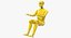 crash test dummy sitting 3D model