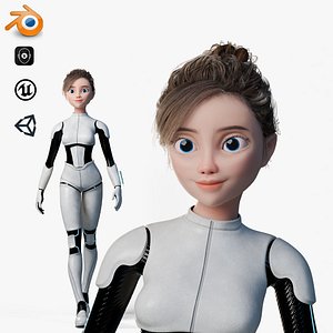Nova Rae Cartoon Sci-Fi Girl
