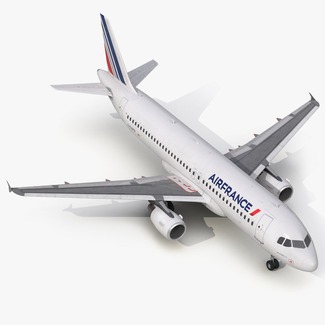 Airbus A320 Air France 3D Model 3D model preview