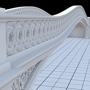 central park bow-bridge 3d model