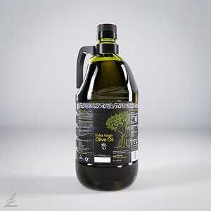 3D 2L Olive Oil Bottle model