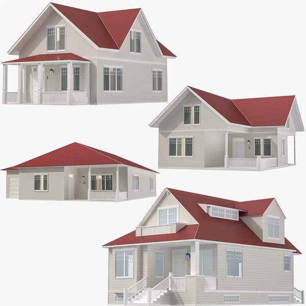 3D Family Houses Collection 02