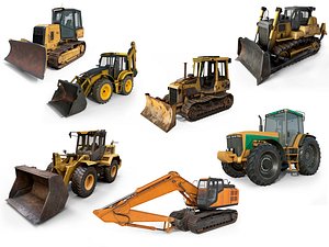 3D Collection of Heavy Machinery model