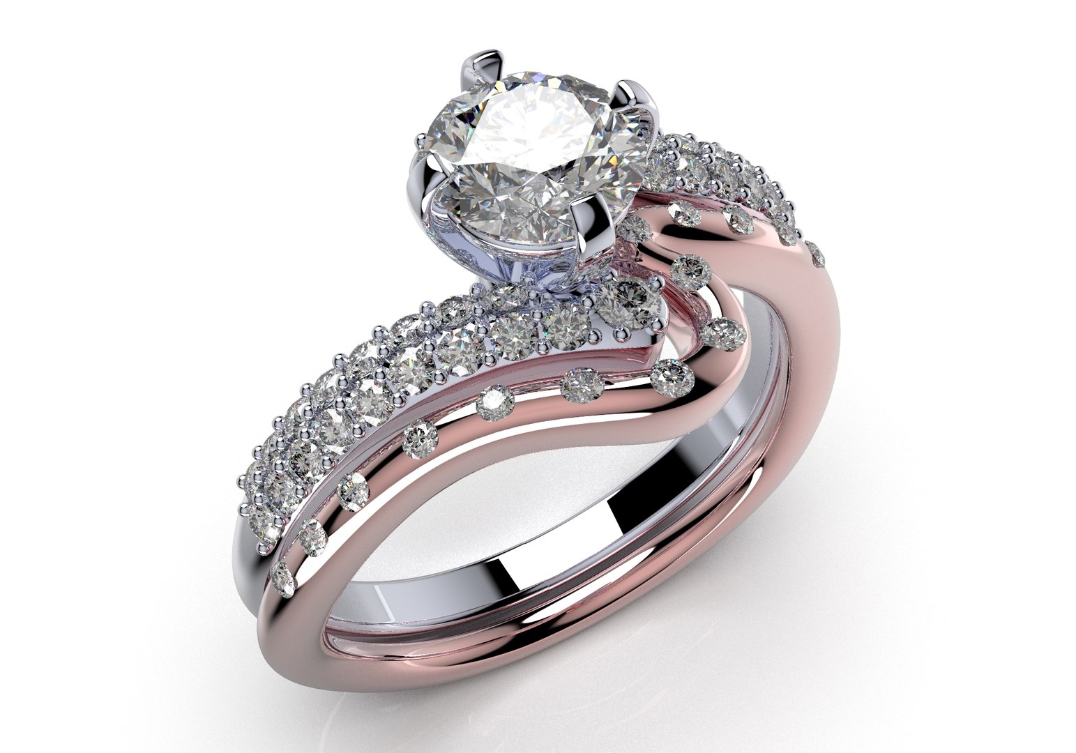 Set Ring Diamond Cad Model - TurboSquid 1656400