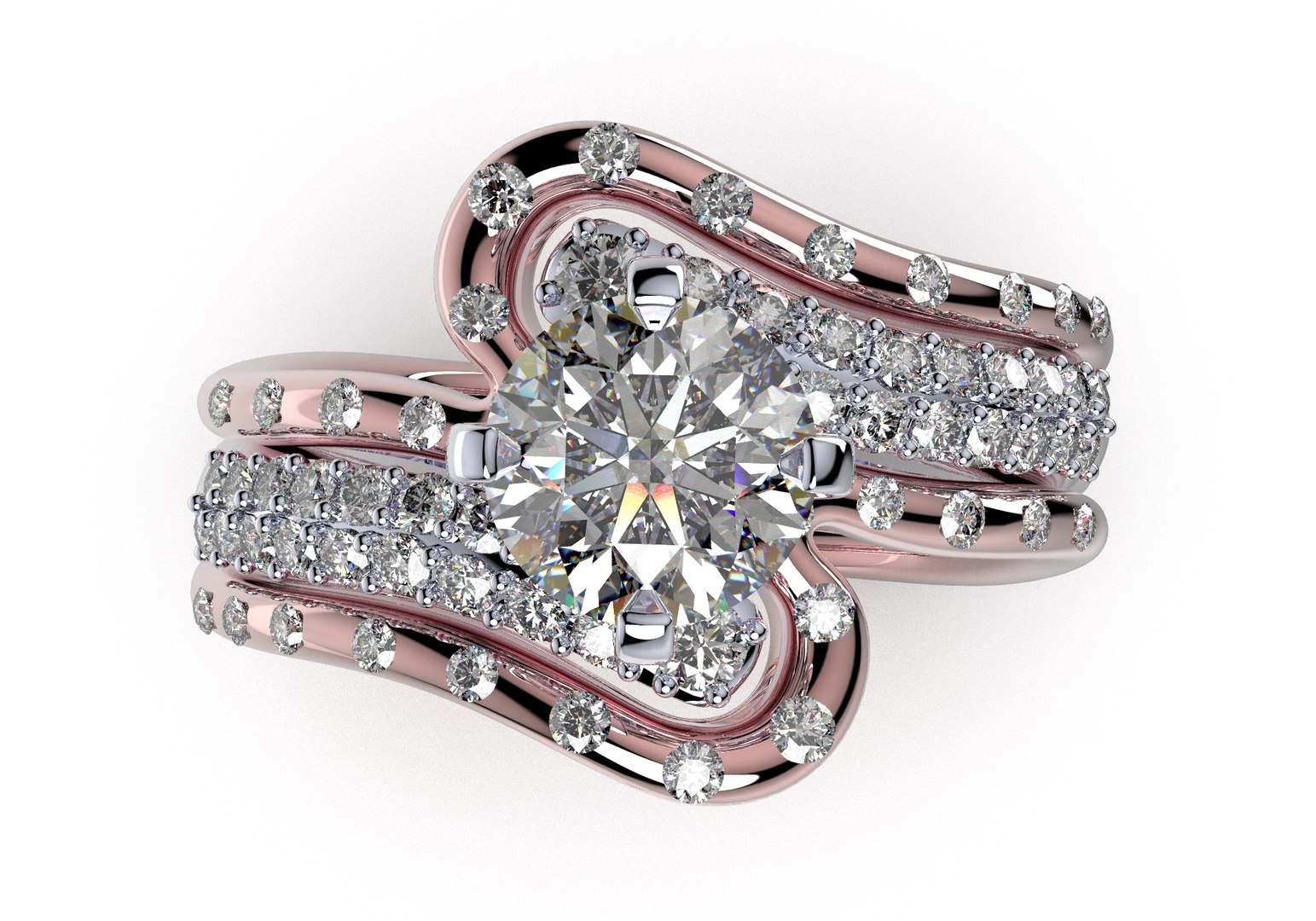 Set Ring Diamond Cad Model - TurboSquid 1656400