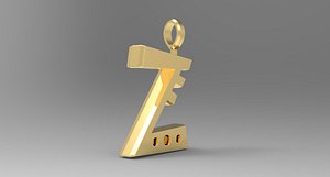 Z Letter Pendant Gold