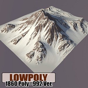 3d snowy mountain