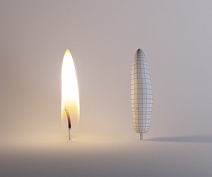 3D candle flame