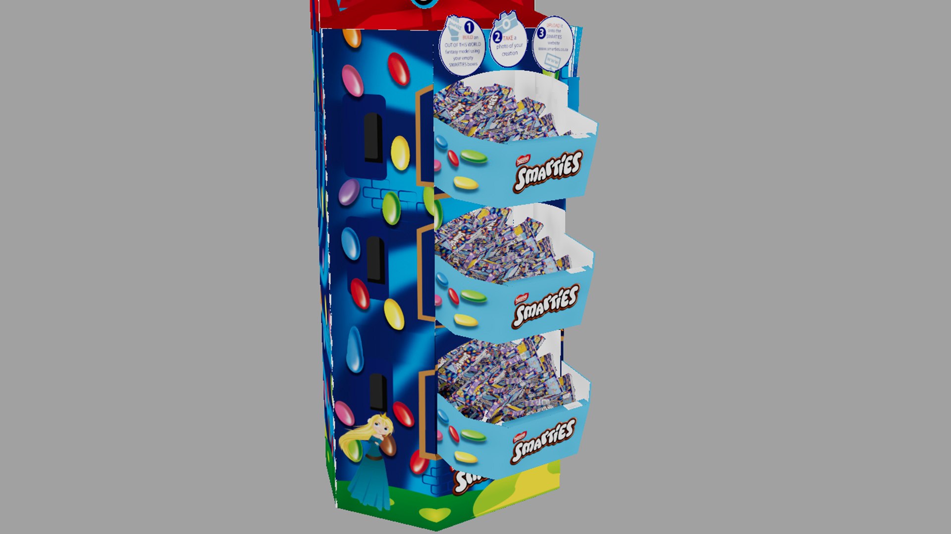 Nestle Smarties Small Colourful Chocolate Box 3D Model - TurboSquid 2193105