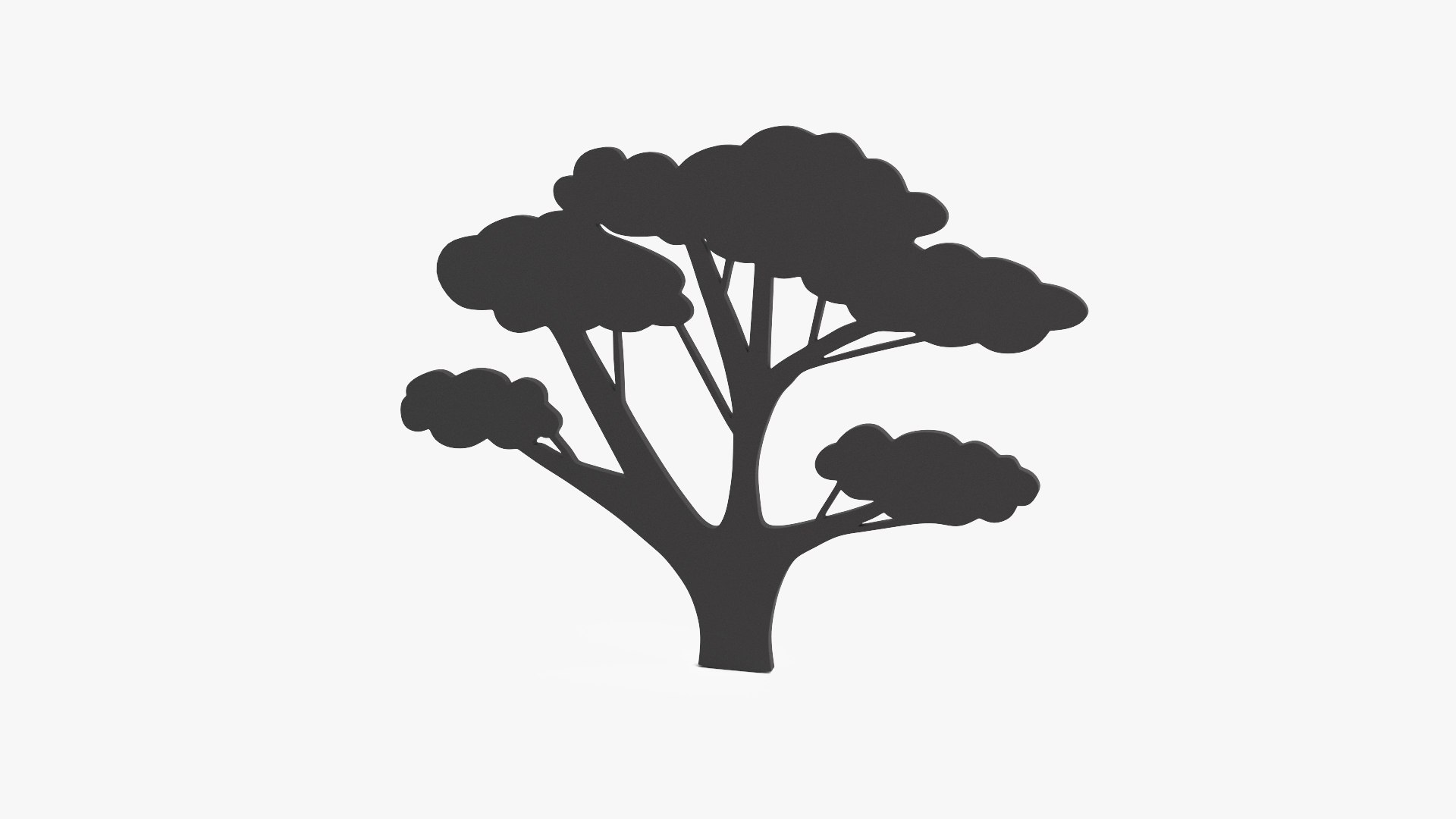 Bonsai Silhouette 3D model preview