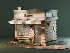 Bakery Shop Storefront 3D model
