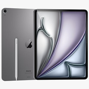 Apple iPad Air 2024 13-inch Space Gray 3D model