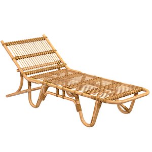 1960s Riviera Style French Chaise Longue 3D