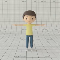 Cartoon Boy Rigged