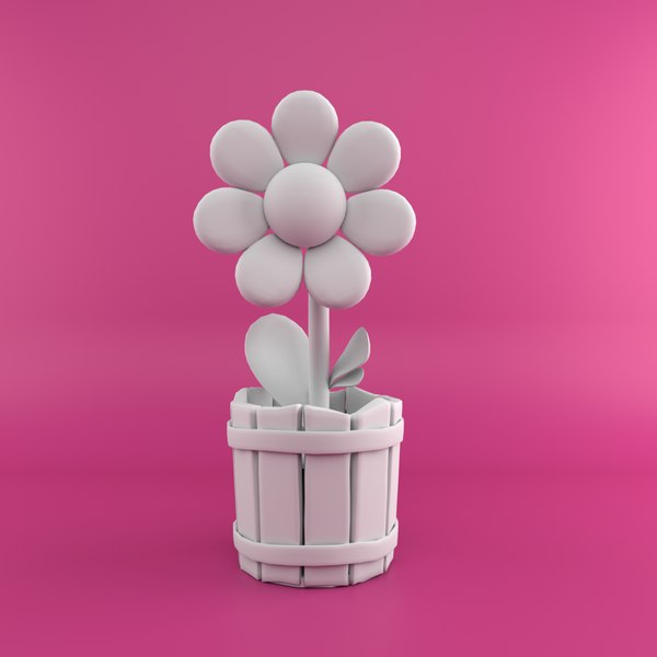 3D cartoon flower model - TurboSquid 1325619