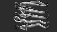 Woman Mannequin Lying 5 Tomography Poses
