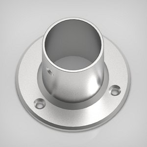 Closet Rod Wall Mount Bracket 3D model