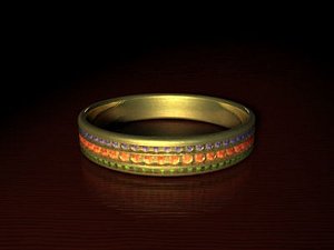 famous golden ring 3d c4d