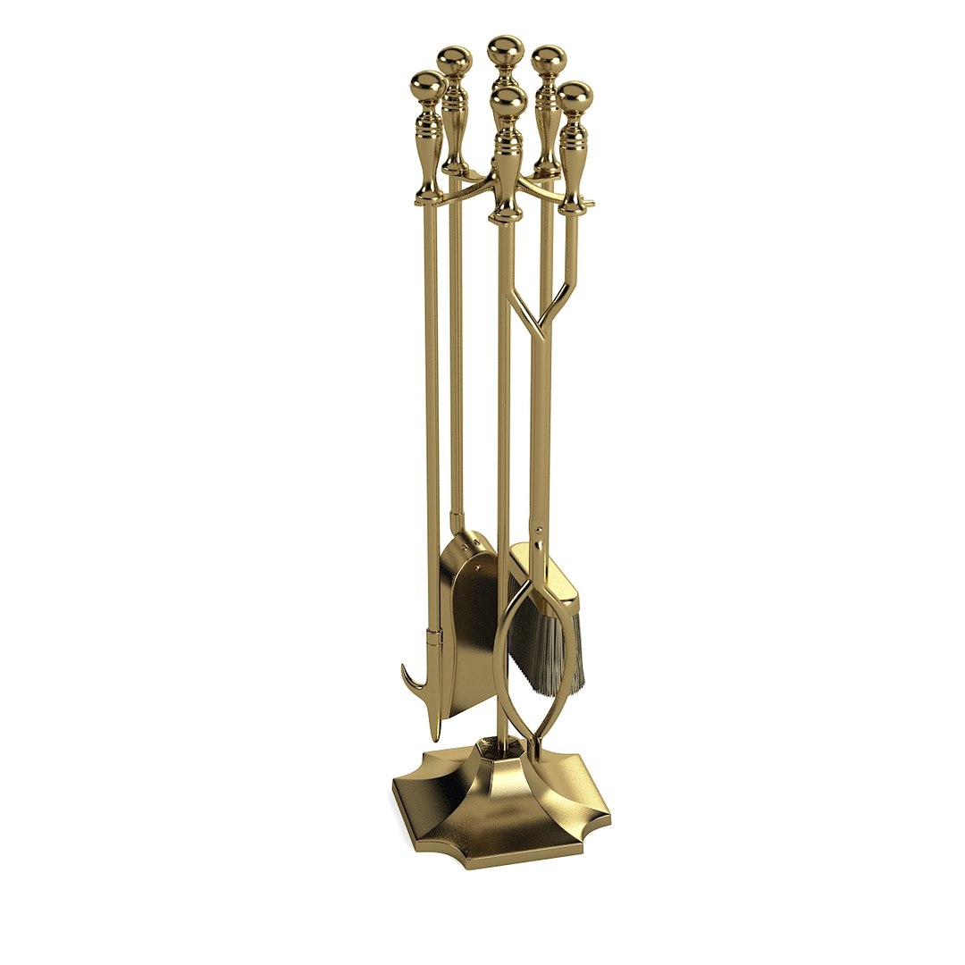 obj fireplace tools set
