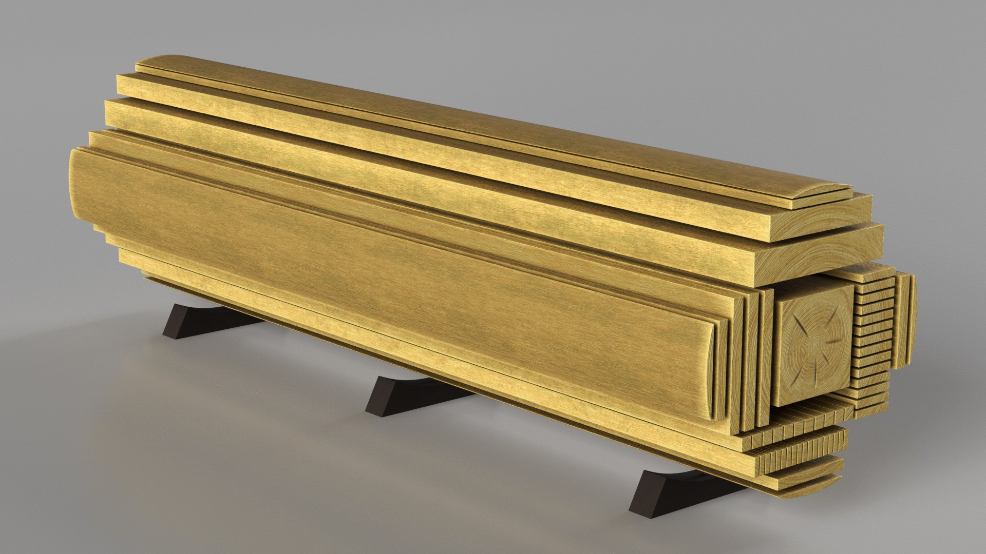 3D Cross And Longitudinal Section Of Wood - TurboSquid 2271665