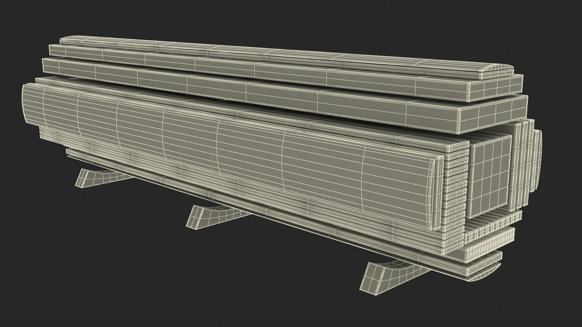 3D Cross And Longitudinal Section Of Wood - TurboSquid 2271665