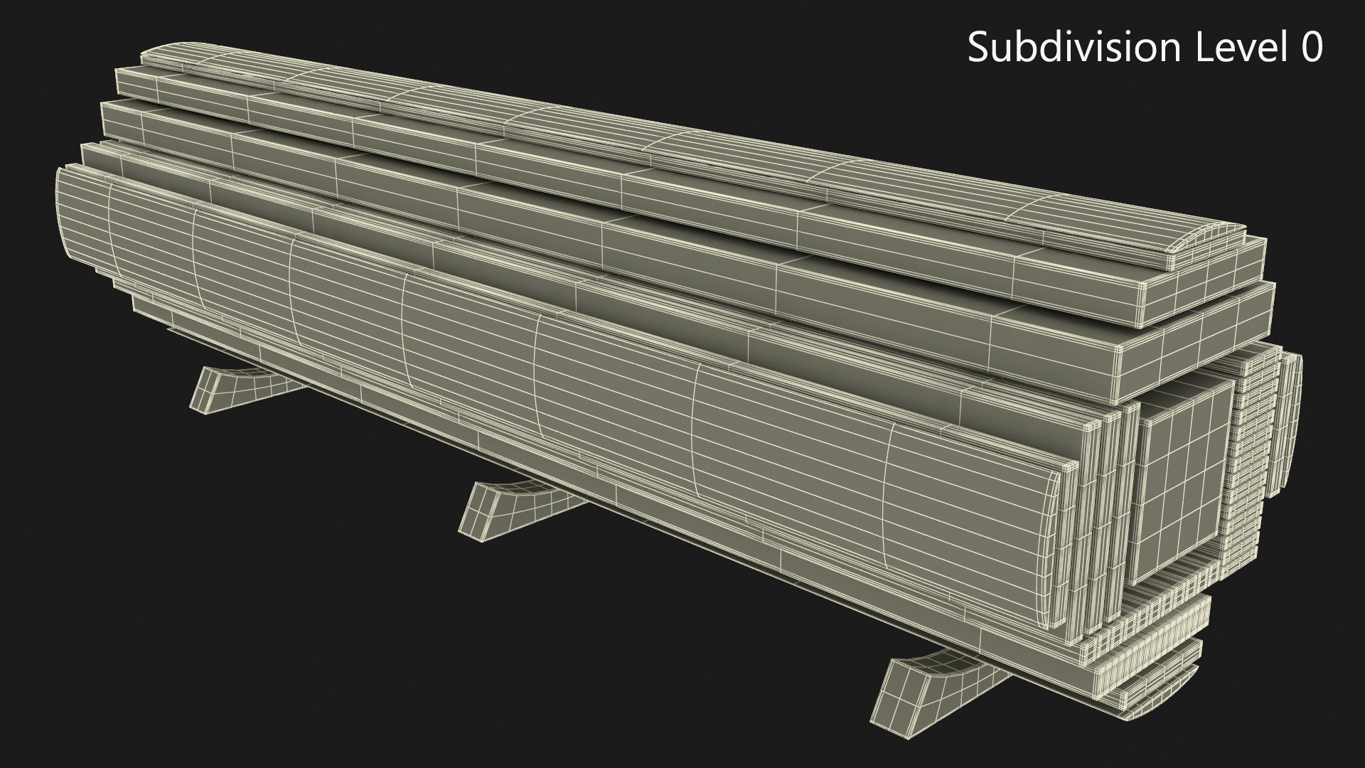 3D Cross And Longitudinal Section Of Wood - TurboSquid 2271665