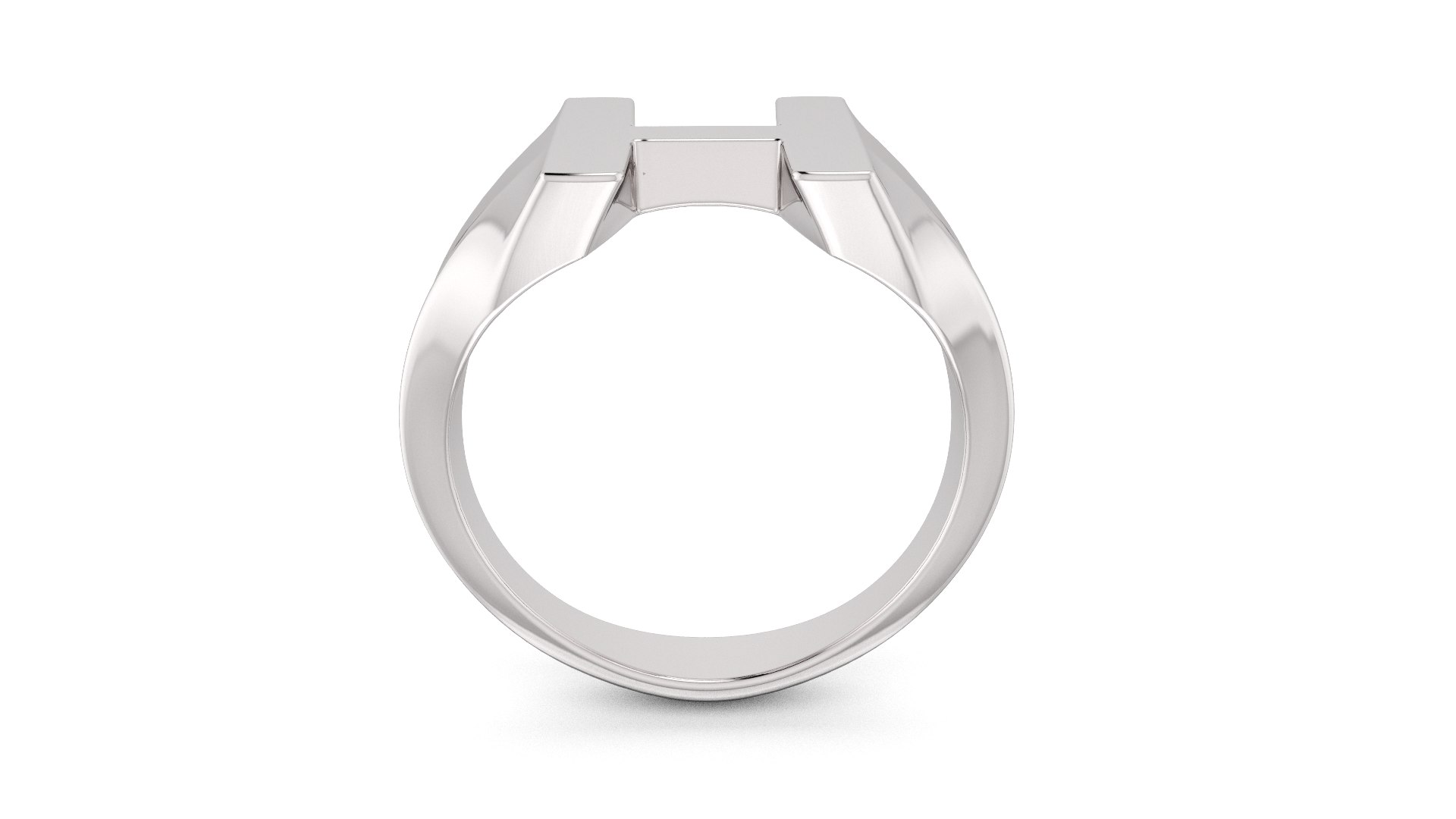 3D Model Alphabet Signet Ring H - TurboSquid 2082754