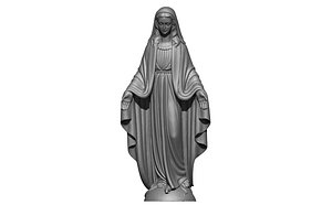 Virgen Milagrosa Miraculous Statue 3D